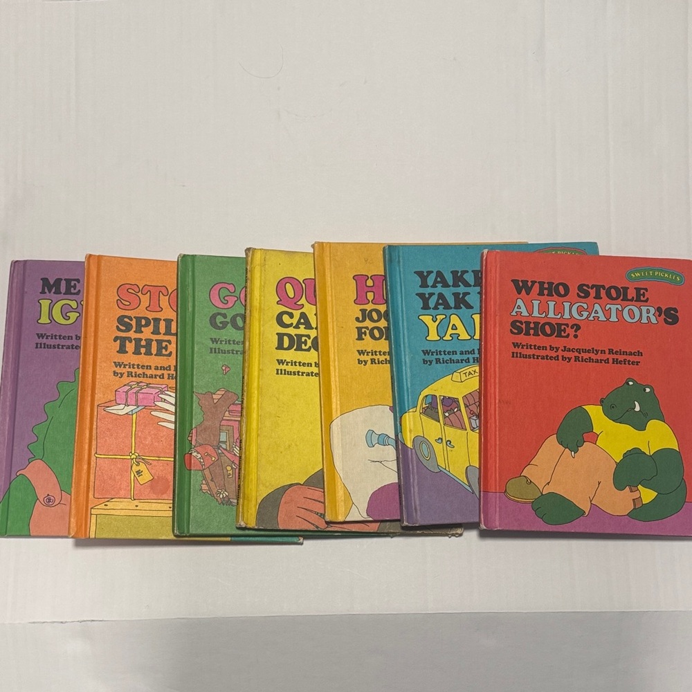 Vintage Classic Sweet Pickles Children's Book Collection with Colorful Covers.